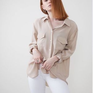 Jenni Kayne silk safari button down blouse